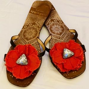 Kate Spade Red Flower Sandals
